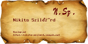 Nikits Szilárd névjegykártya