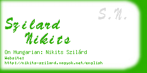 szilard nikits business card
