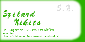 szilard nikits business card